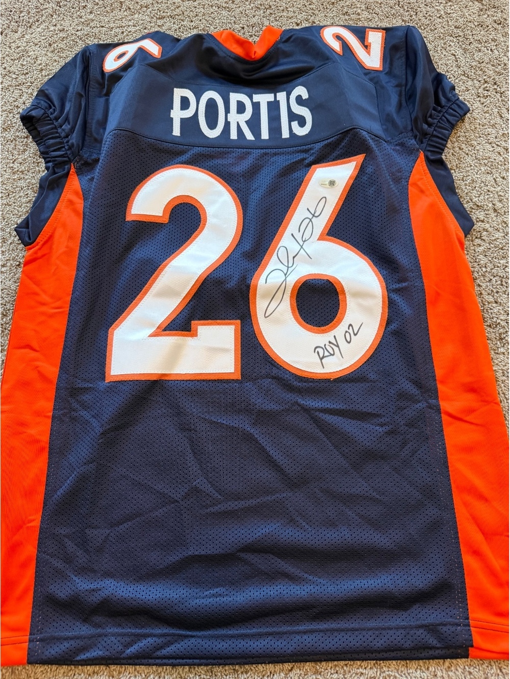 Clinton Portis signed Denver Broncos custom jersey JSA